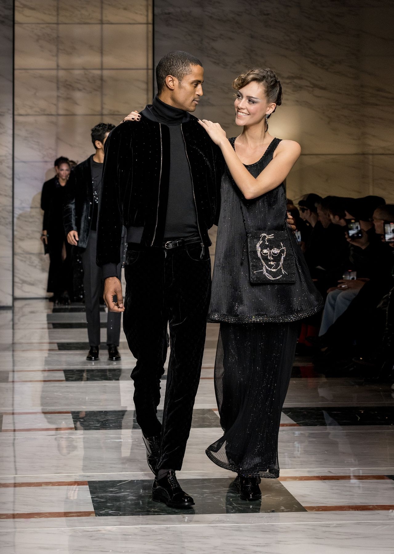 Giorgio’s single-pleat trousers in monogram silk and viscose - 7
