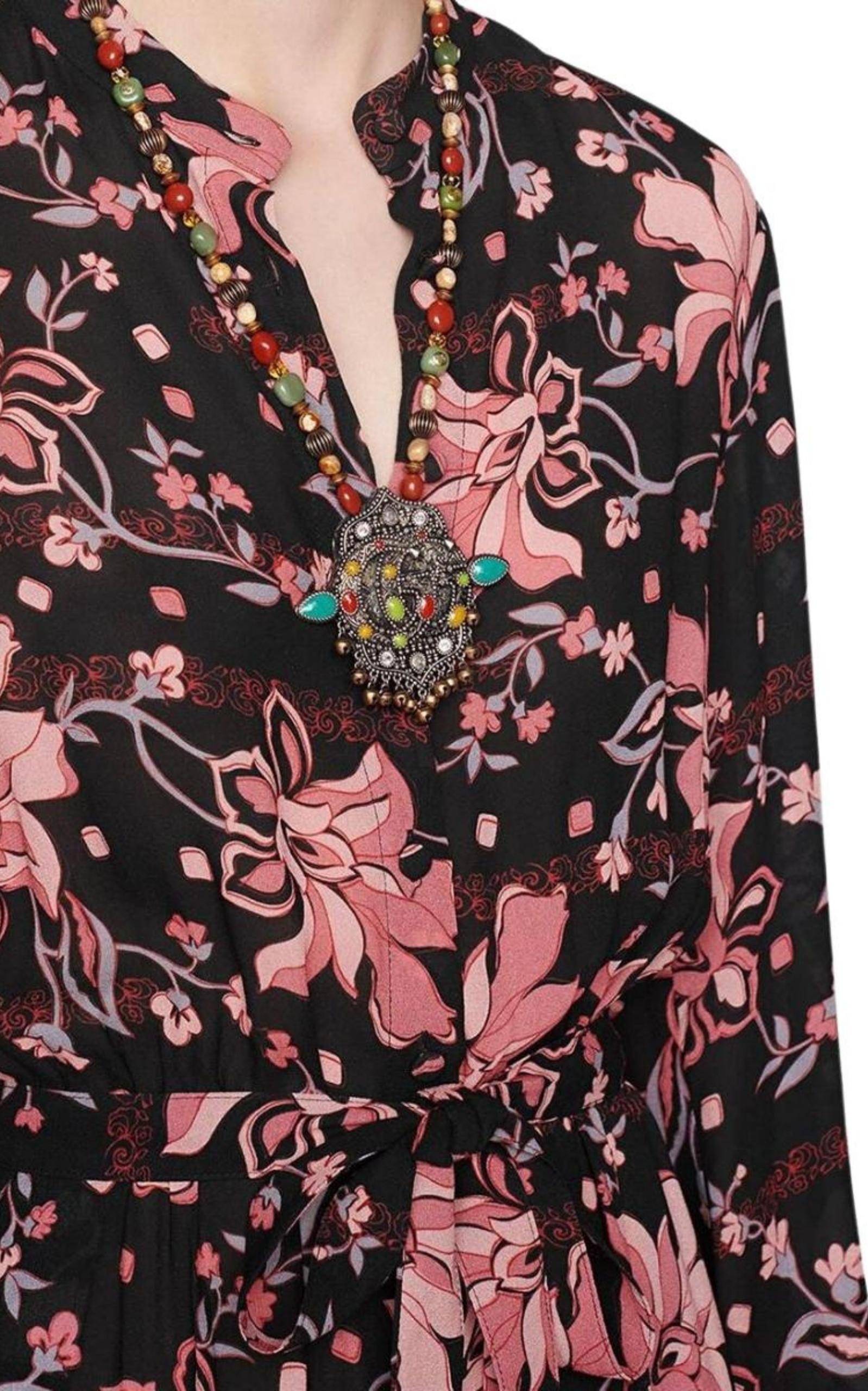 Floral-print Long Dress - 4