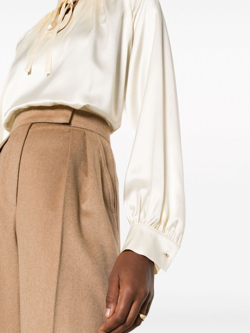 tie-fastening silk blouse 5