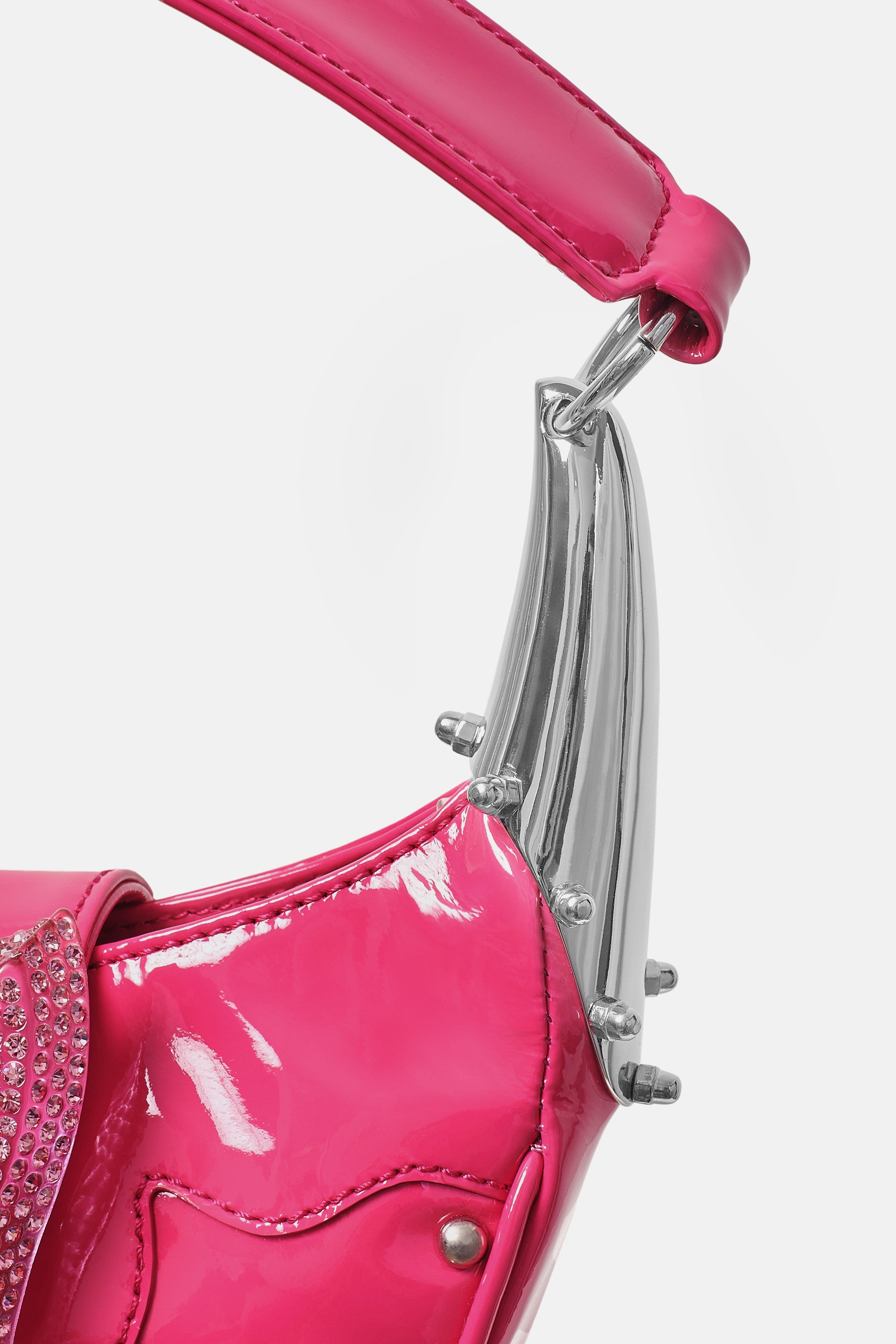DEVILLE BAG PATENT LEATHER HARLOT PINK - 3
