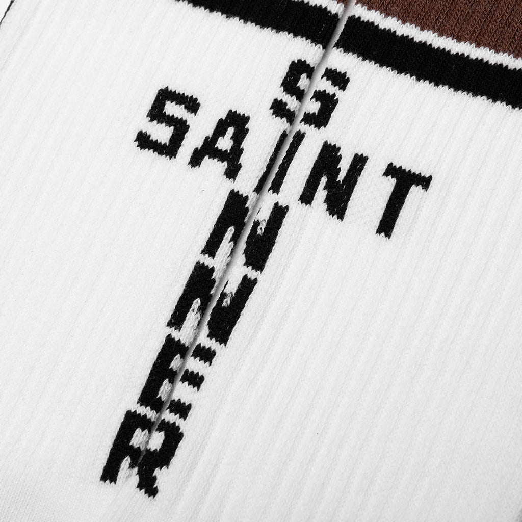 国内発送☆Saint Mxxxxxx☆SOCKS/SAINT SINNER/BROWN SAINT M×××××× SAINT SINNER SOCKS - WHITE/BROWN | REVERSIBLE