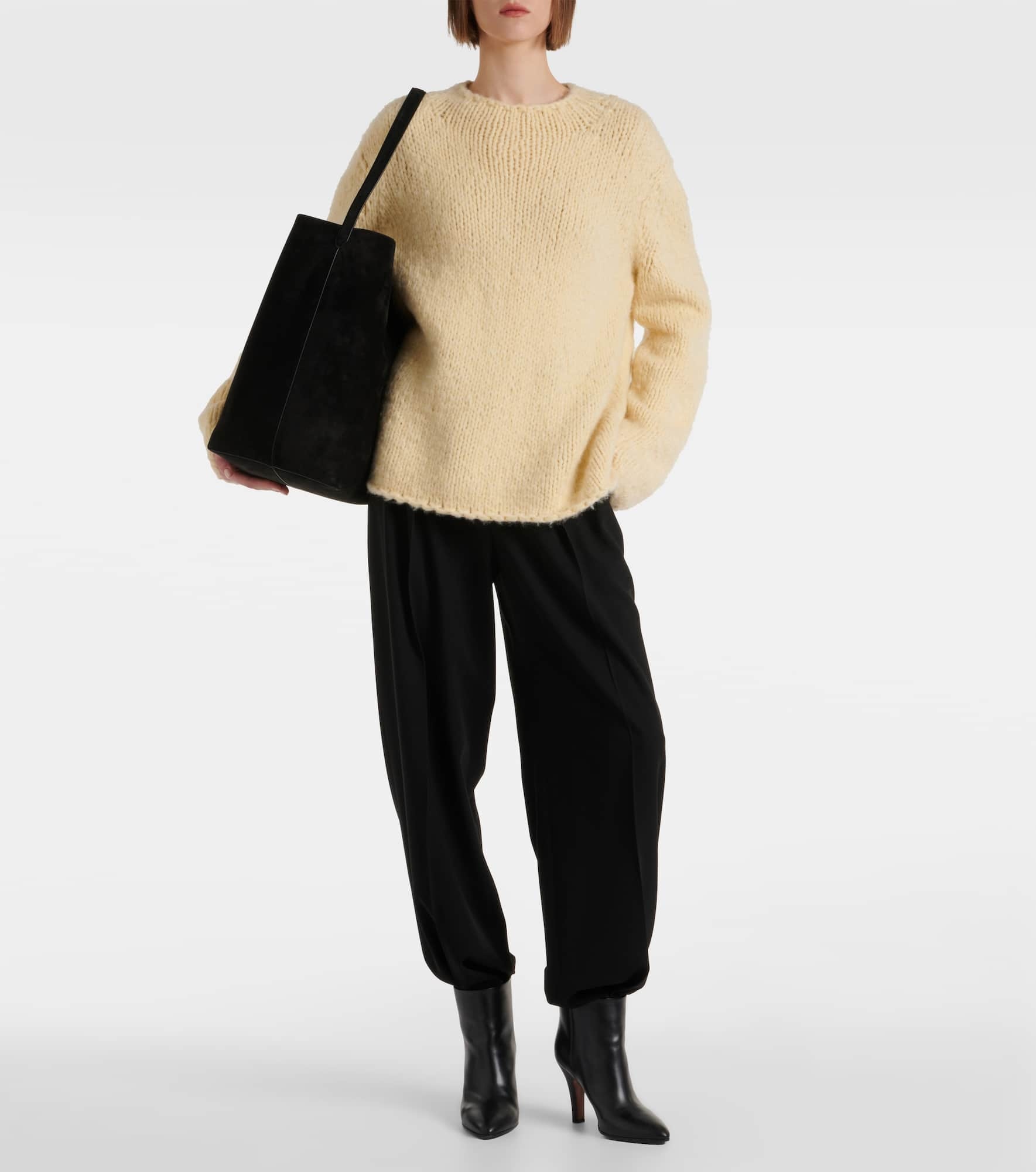 Park Large suede tote bag - 5