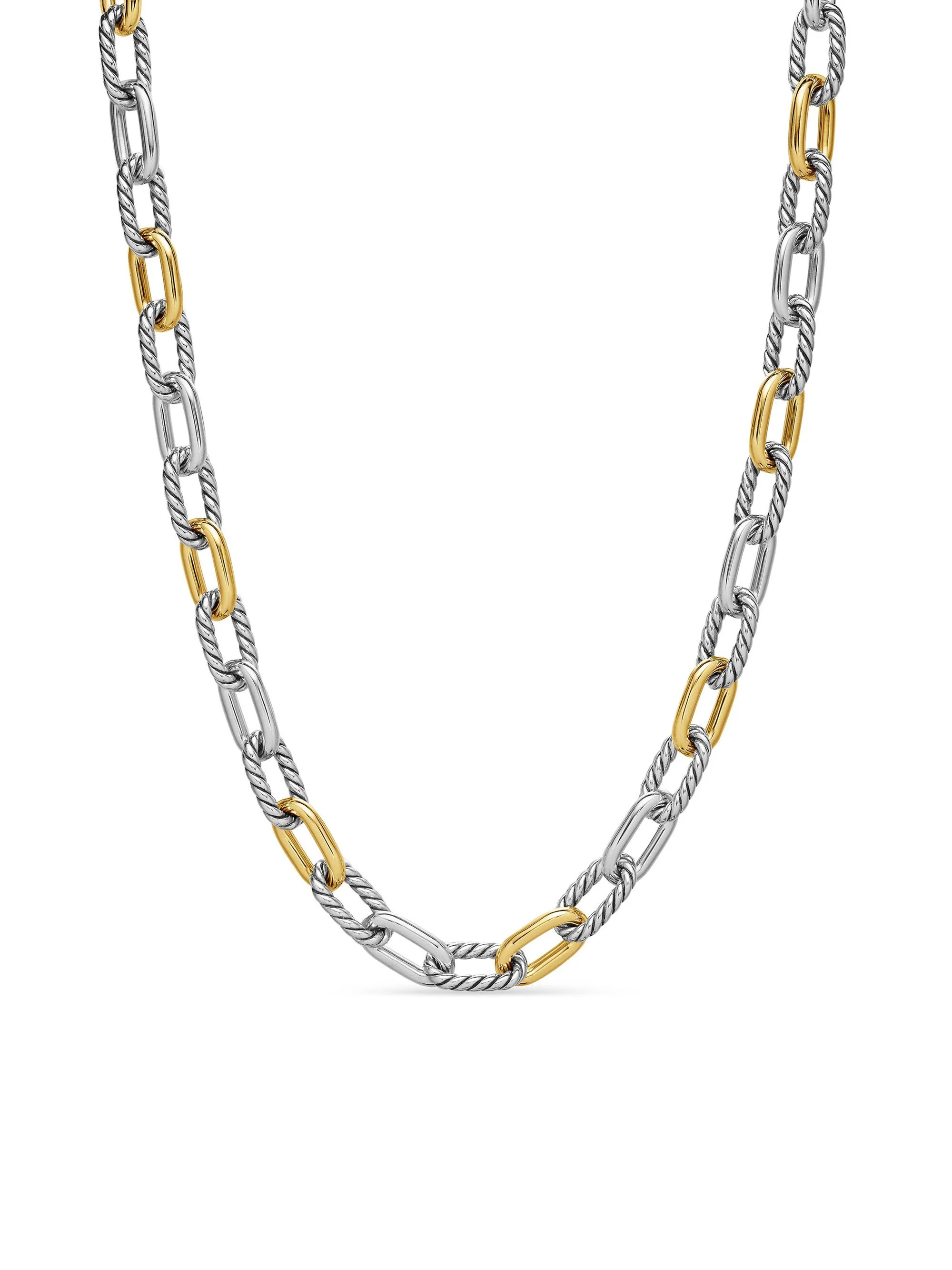 Women's Madison Chain Necklace in Sterling Silver with 18K Yellow Gold - Multi - 1
