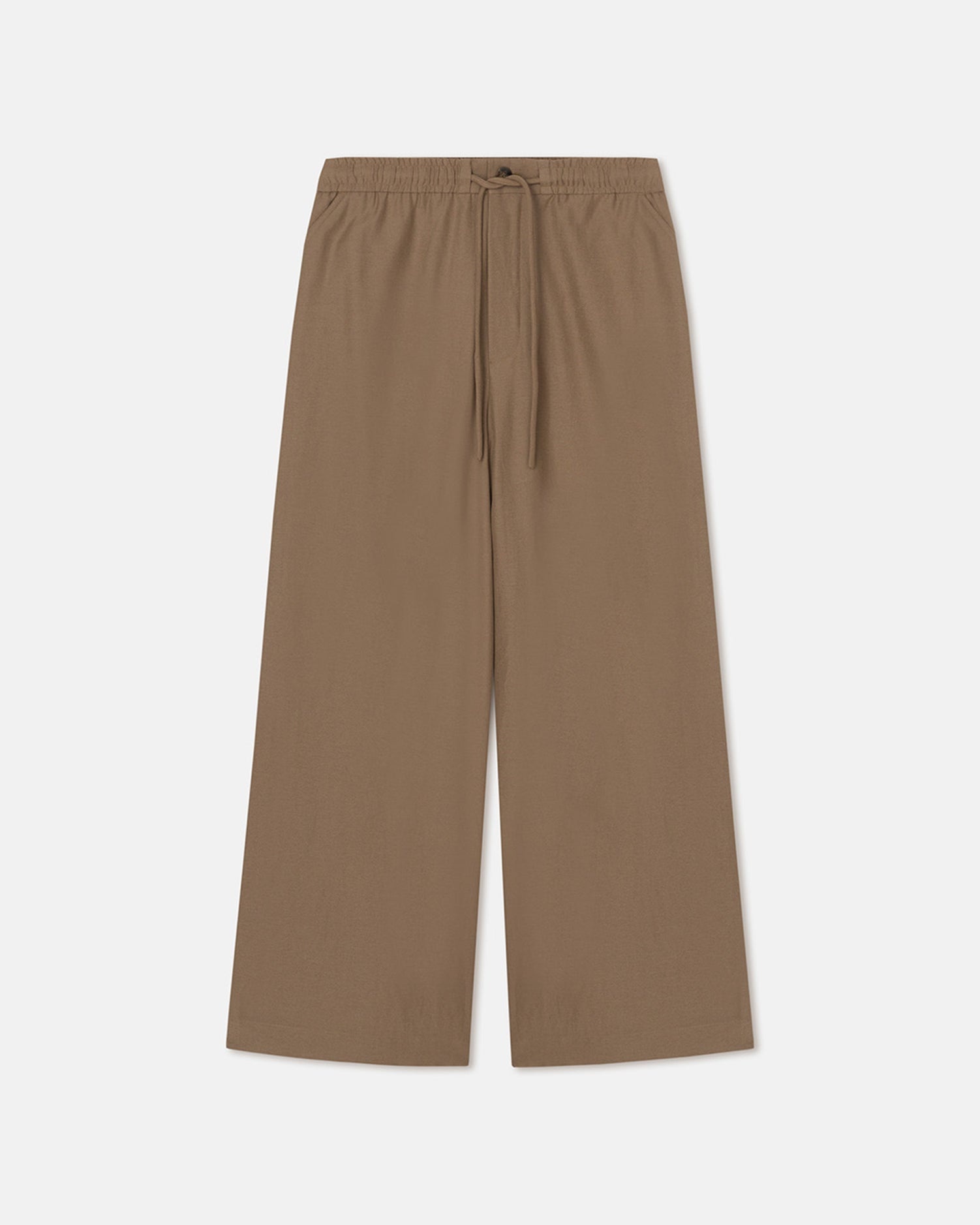 Slub Shirting Drawstring Pants - 1