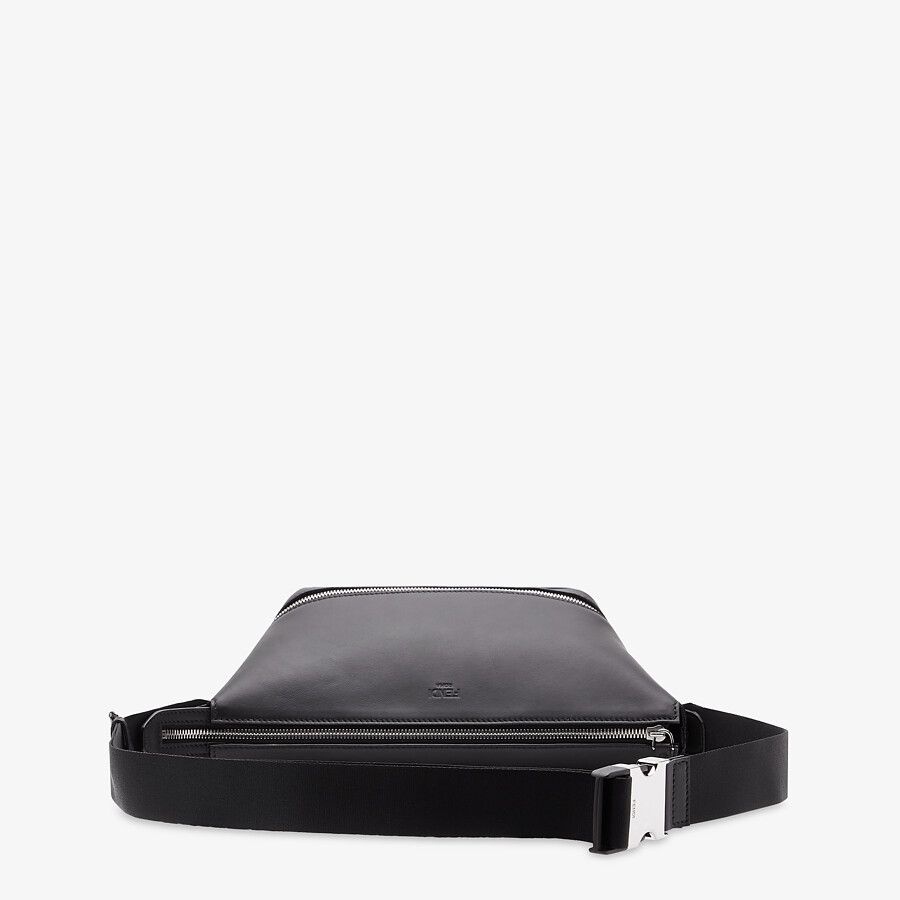 Black leather belt bag - 4