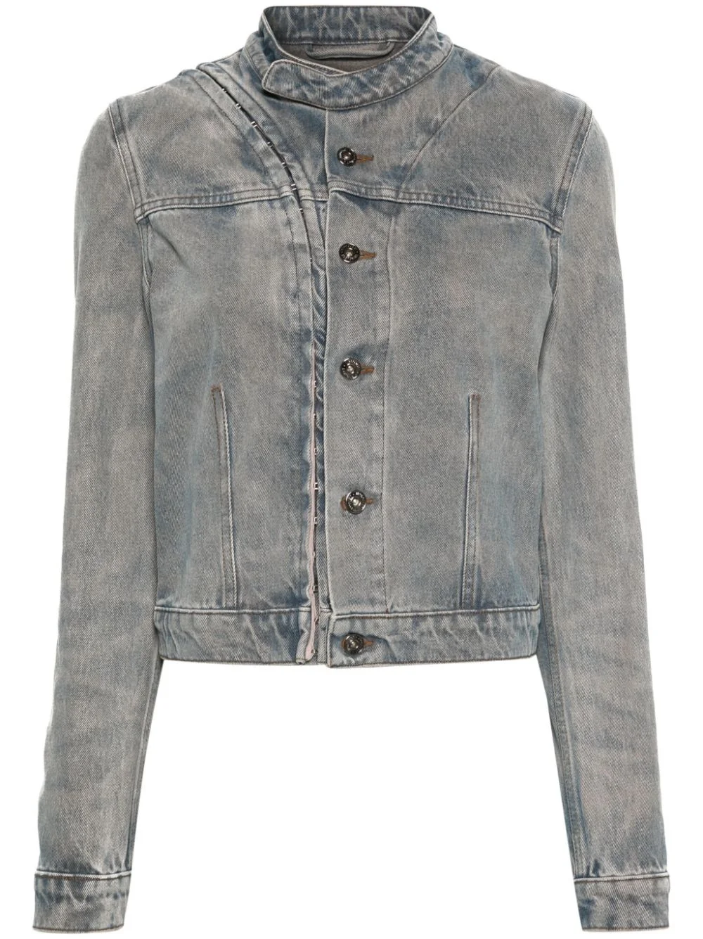double-opening denim jacket - 1