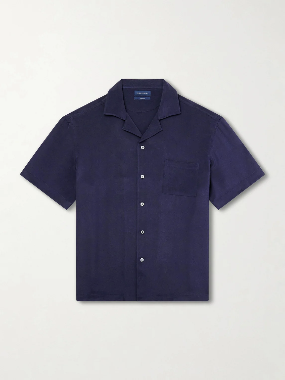 Camp-Collar Silk Shirt - 1