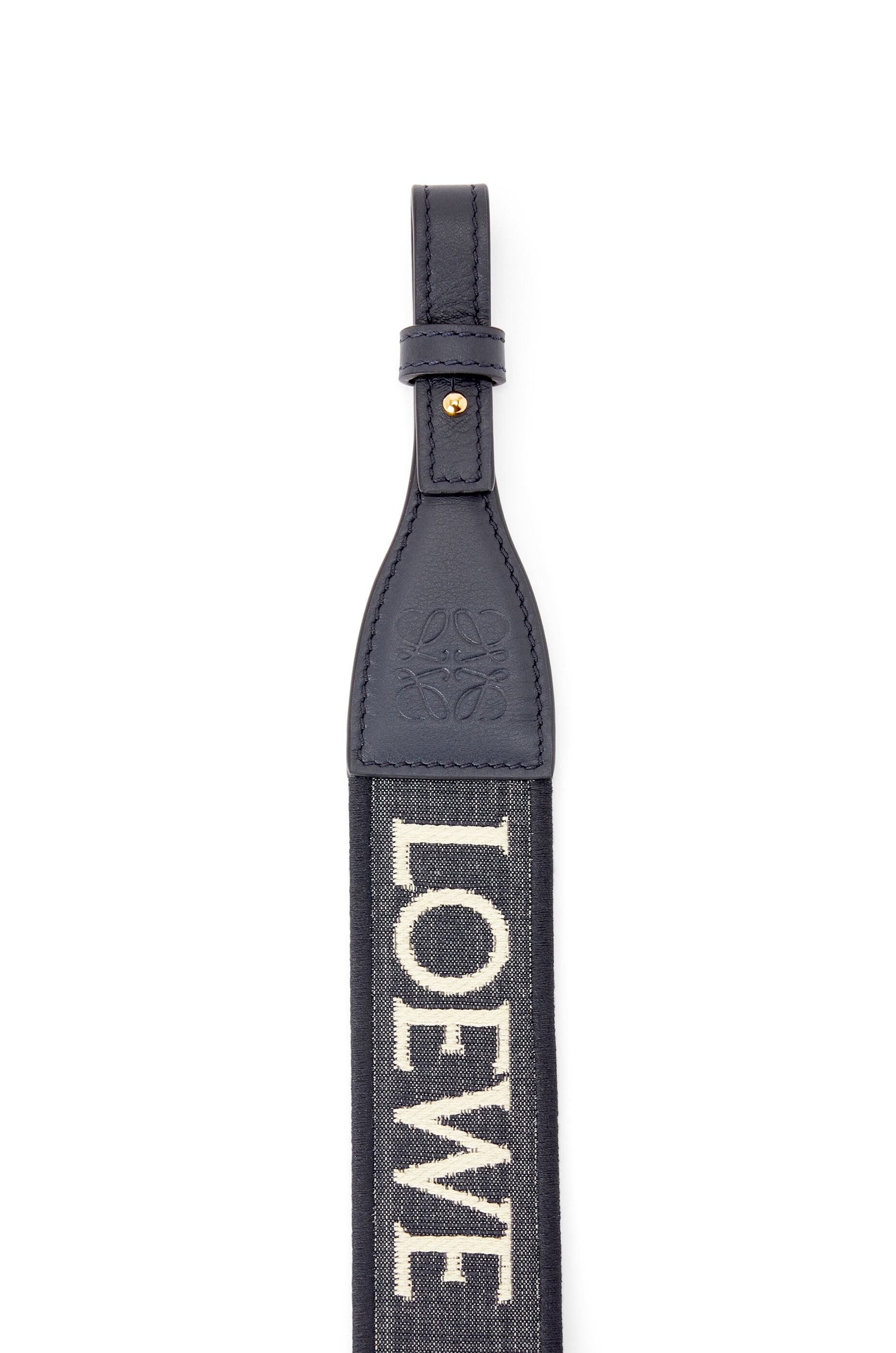 Anagram loop strap in jacquard and calfskin - 2