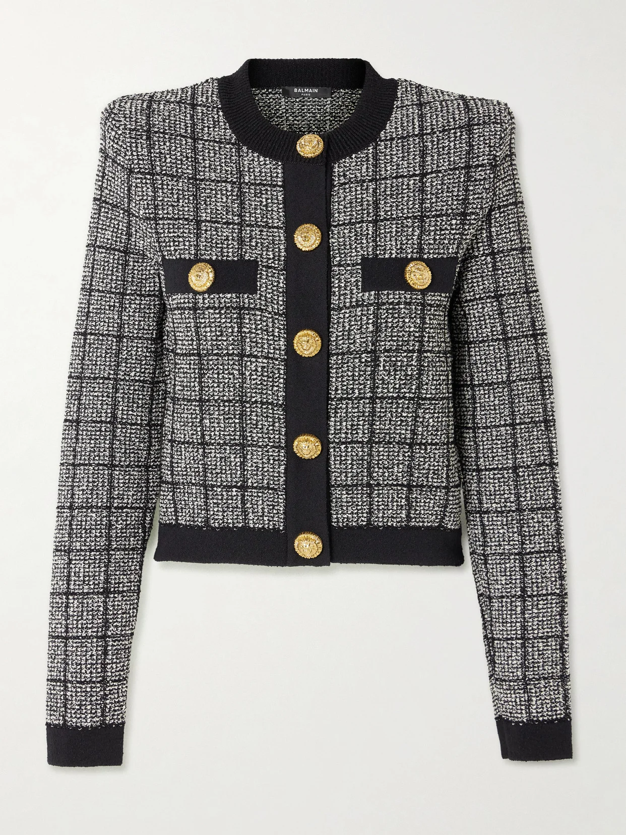 Metallic Tweed Cardigan - 1