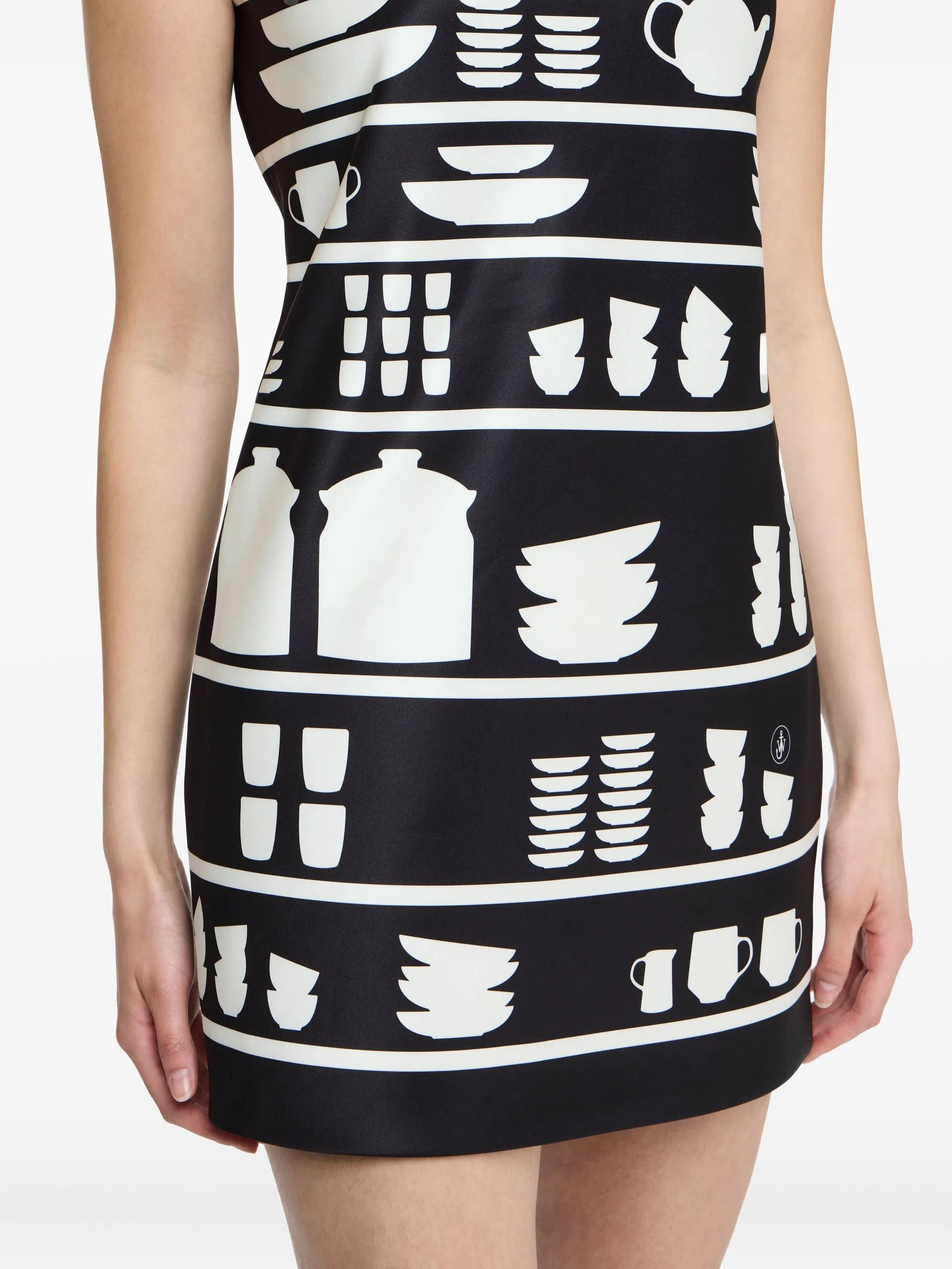 pottery-print mini dress - 4