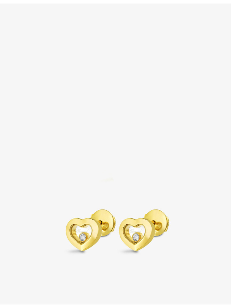 Chopard Happy Diamonds 18ct yellow-gold and 0.10ct diamond earrings outlook