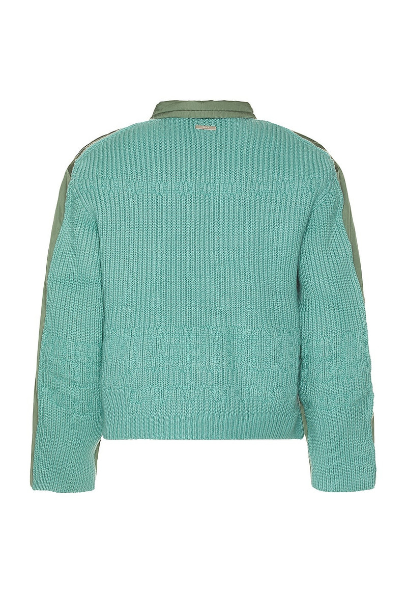 Contrast Knitted Flight Jacket 2