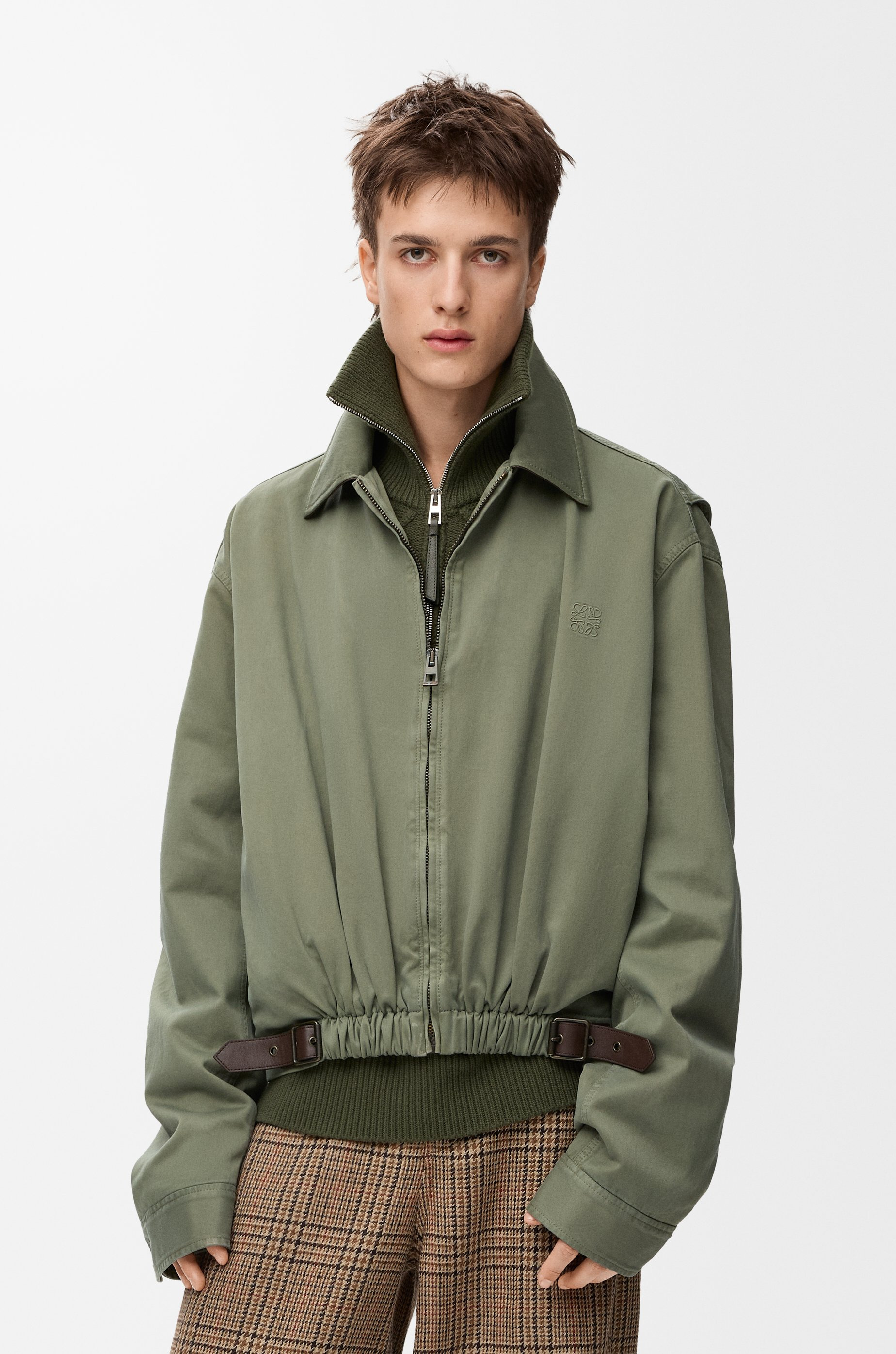 Belted jacket in cotton - 3