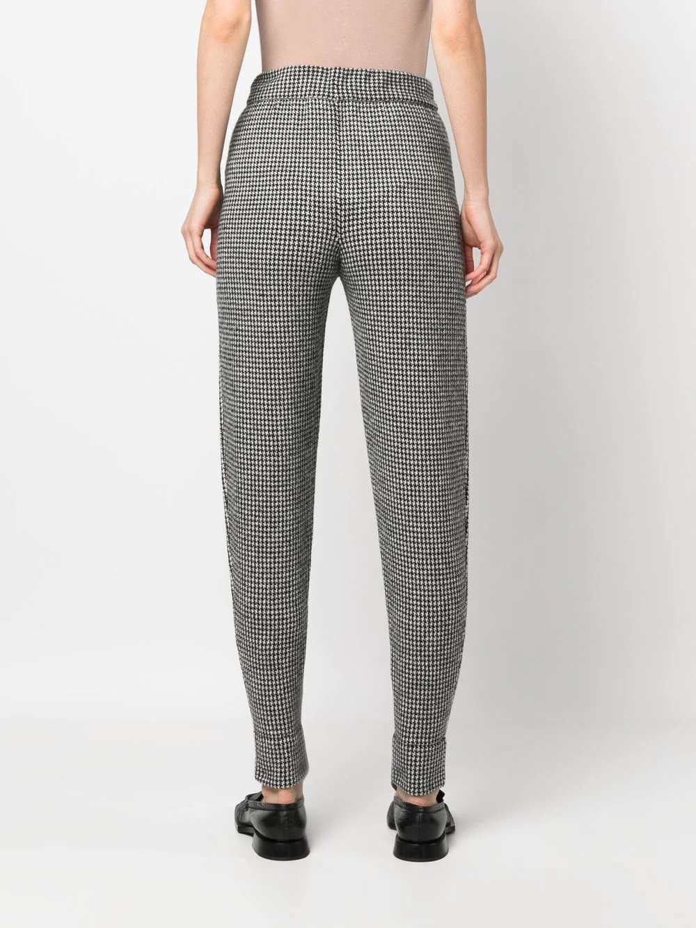 houndstooth-pattern print trousers - 4