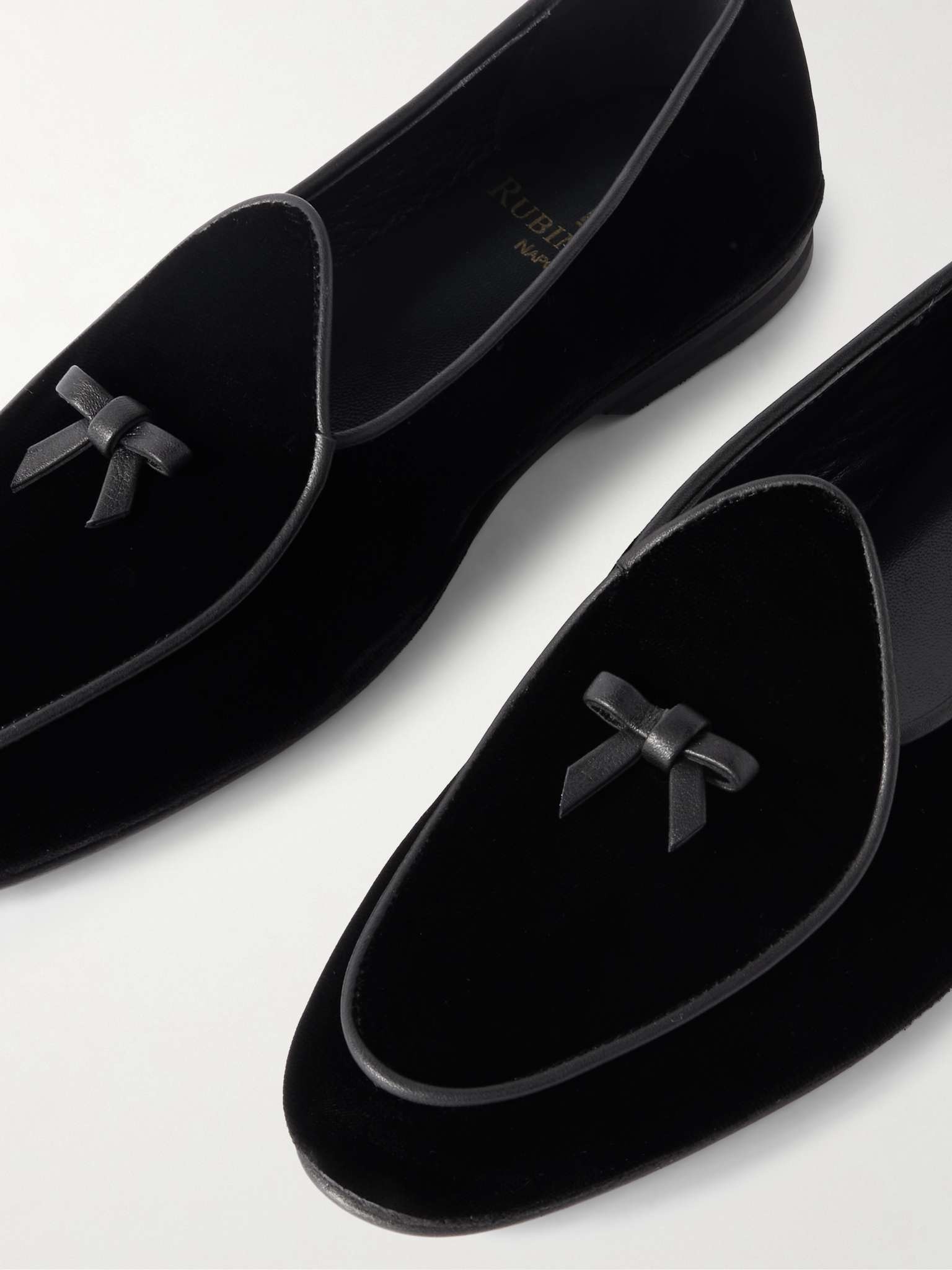 Marphy Leather-Trimmed Velvet Tasselled Loafers - 6