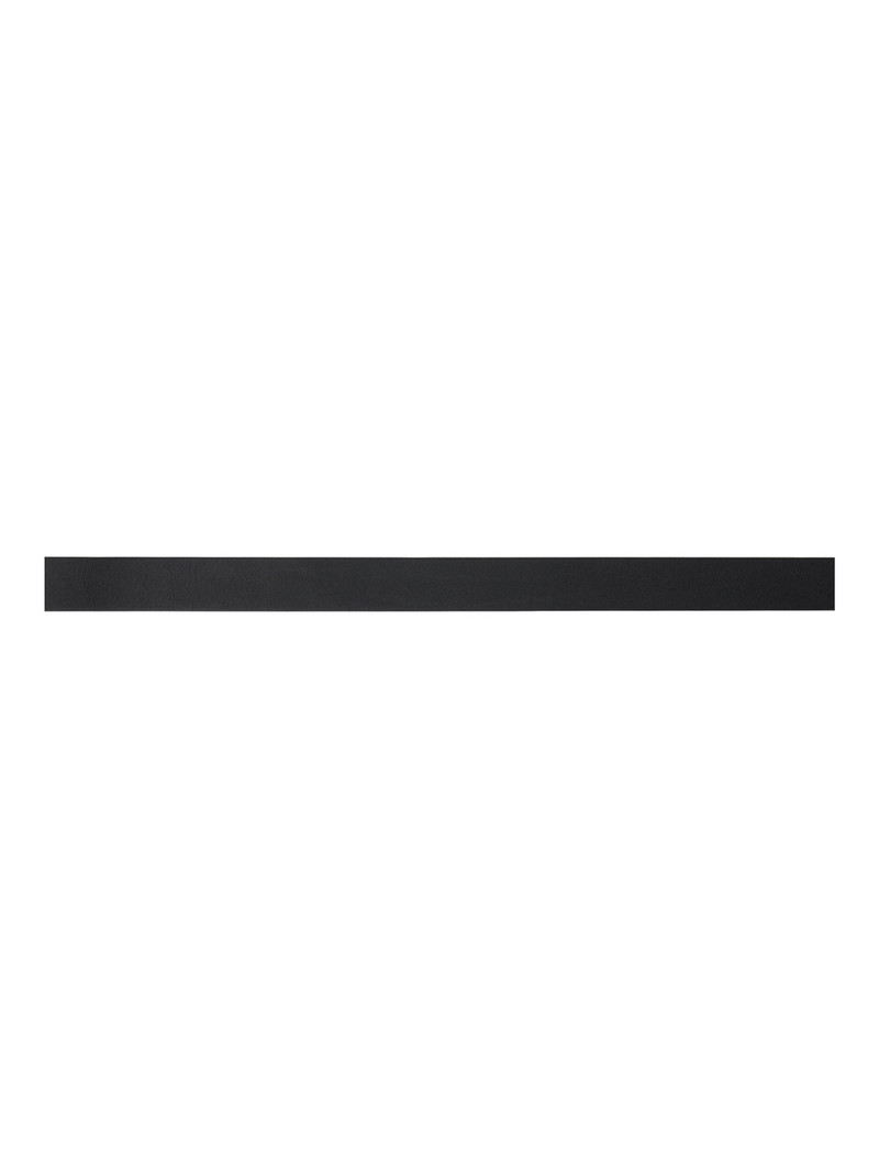 Burberry Black Thin Leather Shield Belt outlook