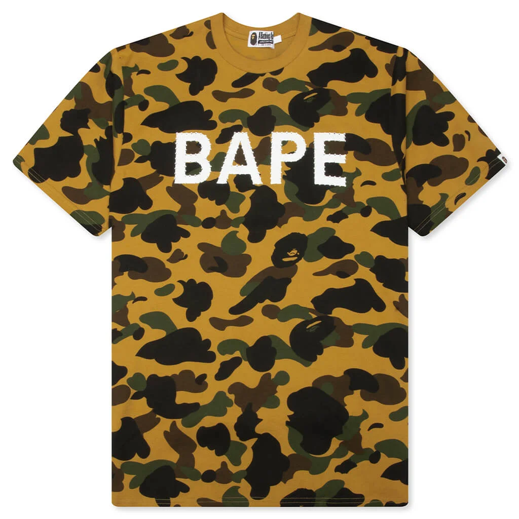 1ST CAMO BAPE RHINESTONE TEE - YELLOW - 1