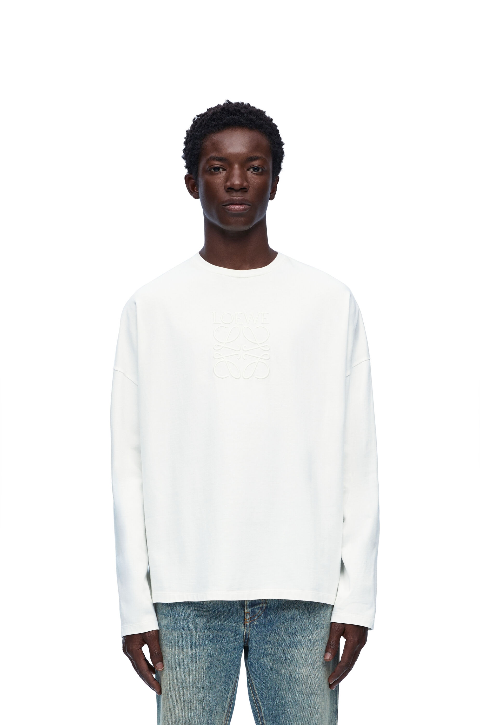Loose fit long sleeve T-shirt in cotton - 3