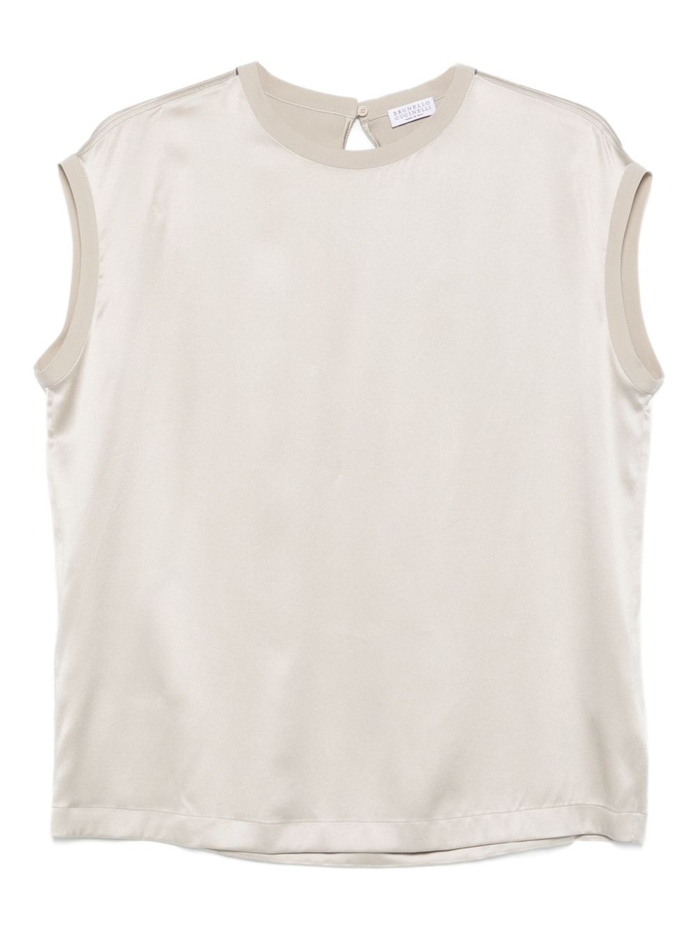 sleeveless round-neck top - 1