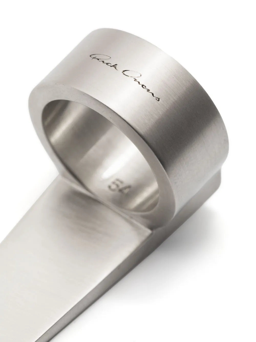 Rick Owens Women Runk Ring With Engraved Logo - 2