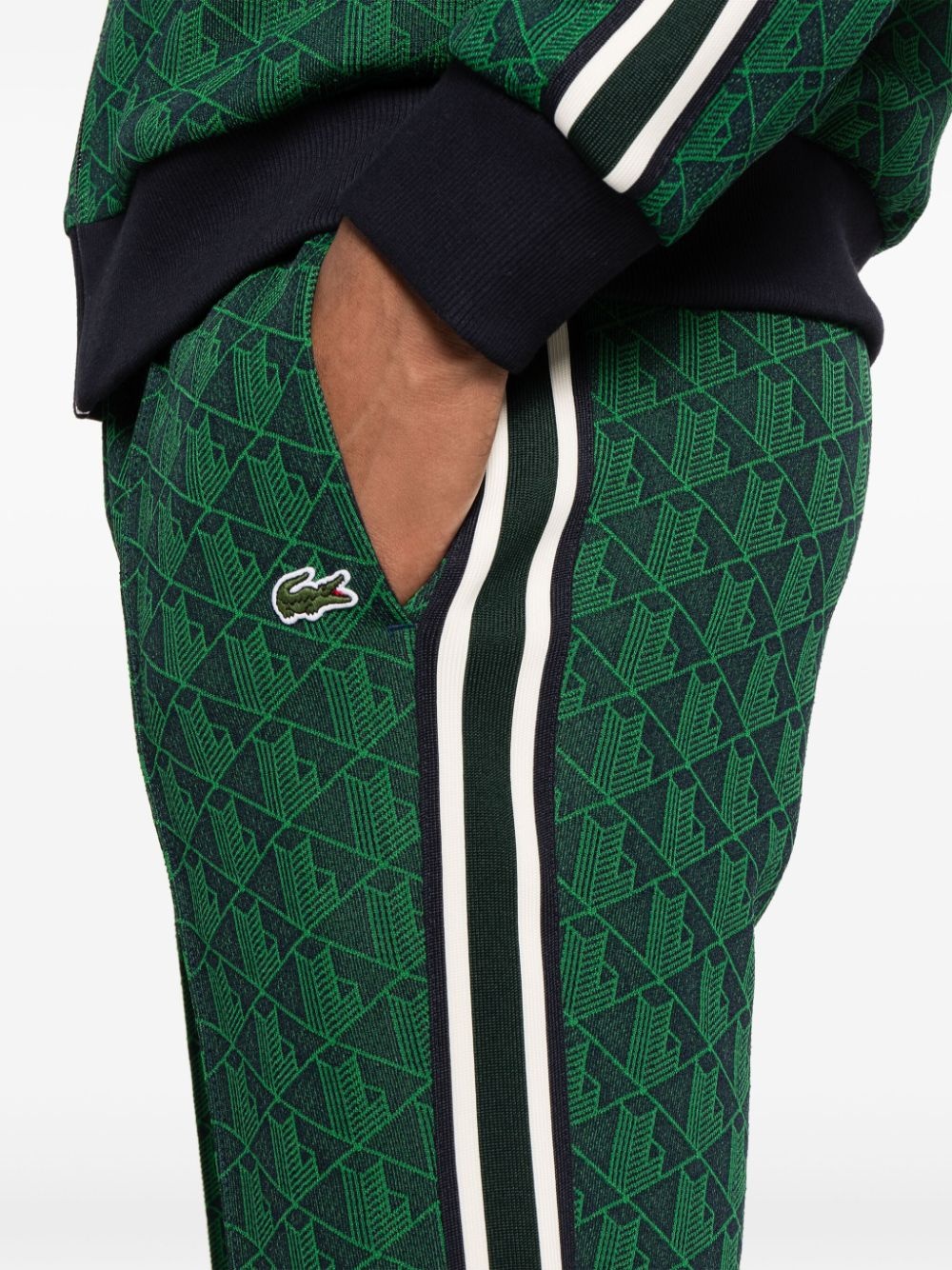monogram-jacquard track pants - 5
