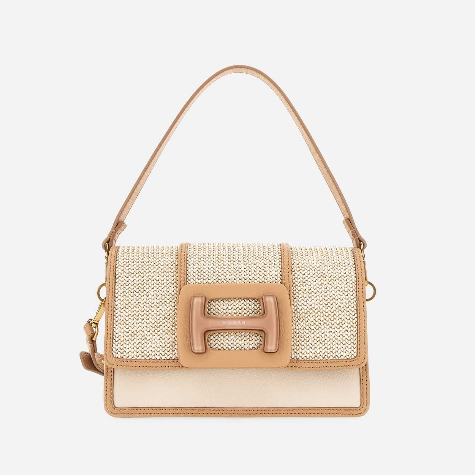 Hogan H-Bag Crossbody Bag Beige Pink 1