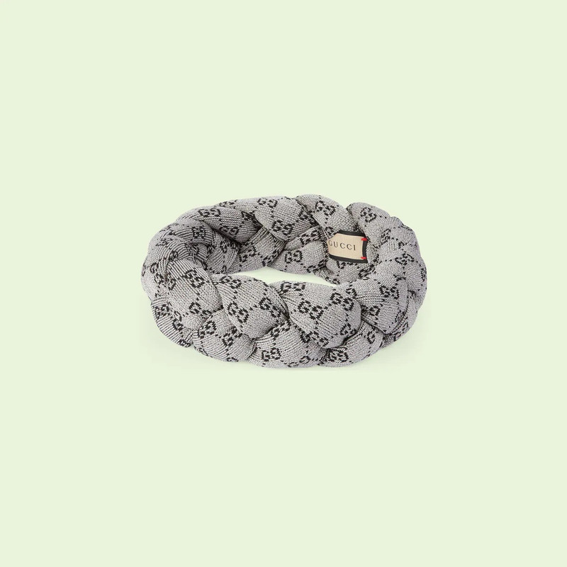 GUCCI GG lamé braided headband outlook