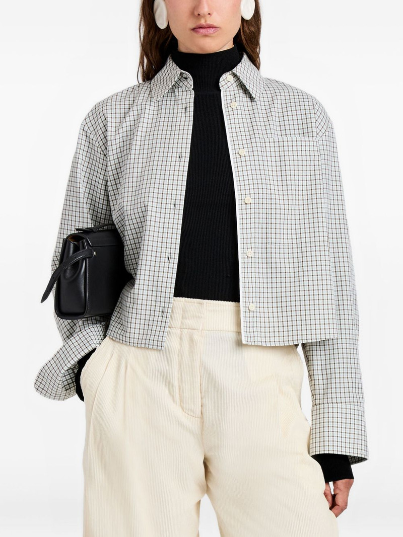 Olive check shirt 5