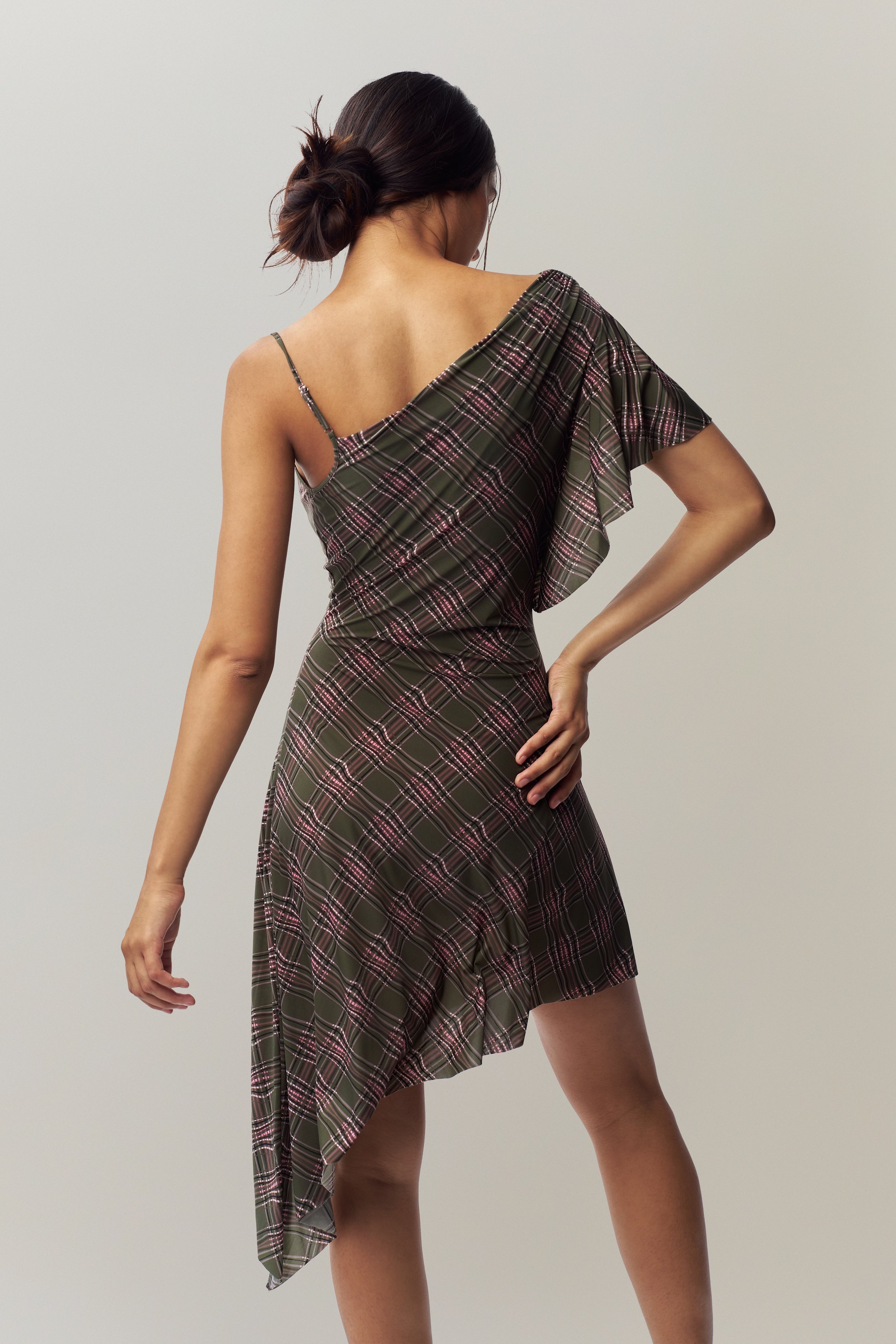 PALMA PLAID MIDI DRESS - 4
