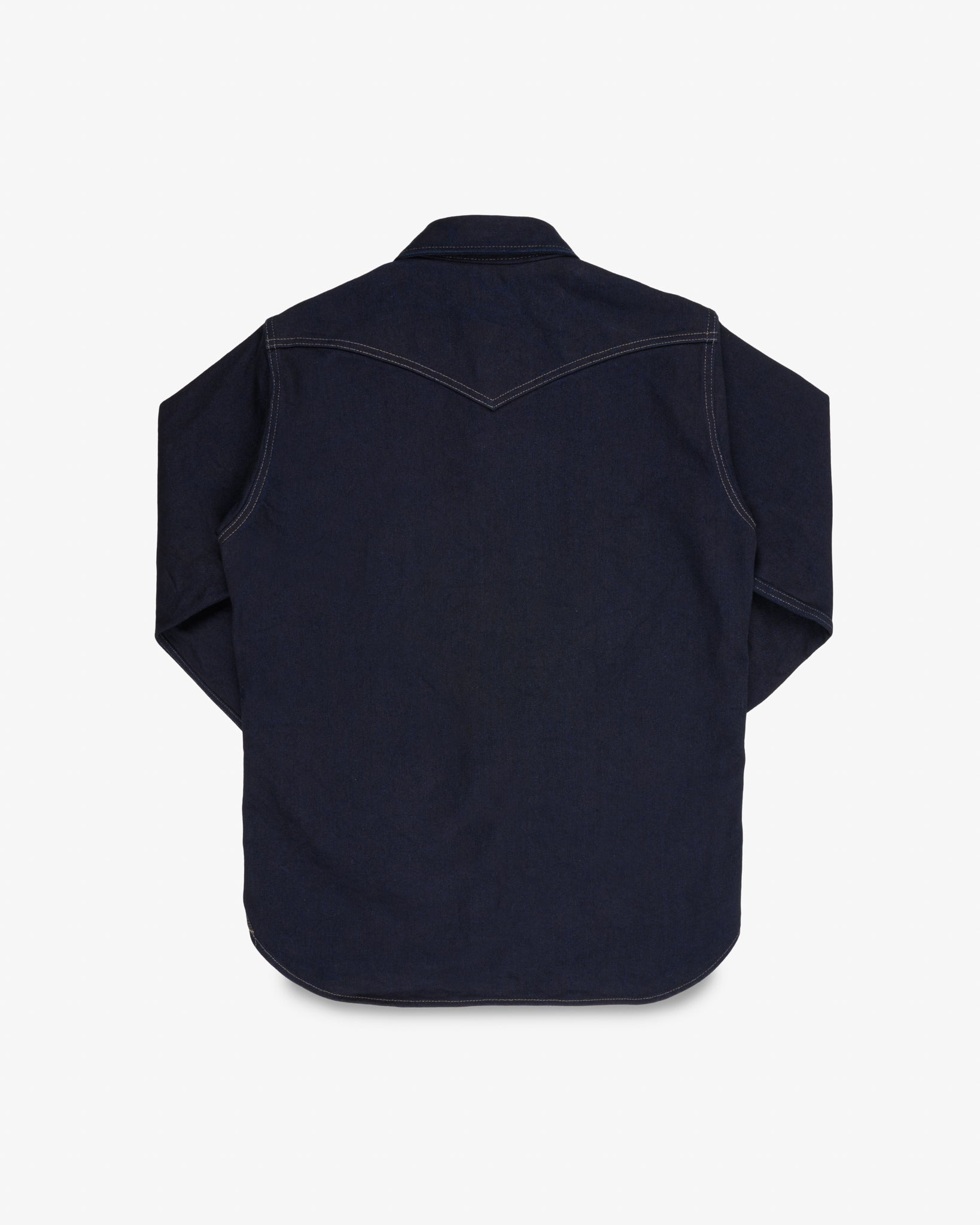 IHSH-295-IB 14oz Selvedge Denim Western Shirt - Indigo/Black - 5