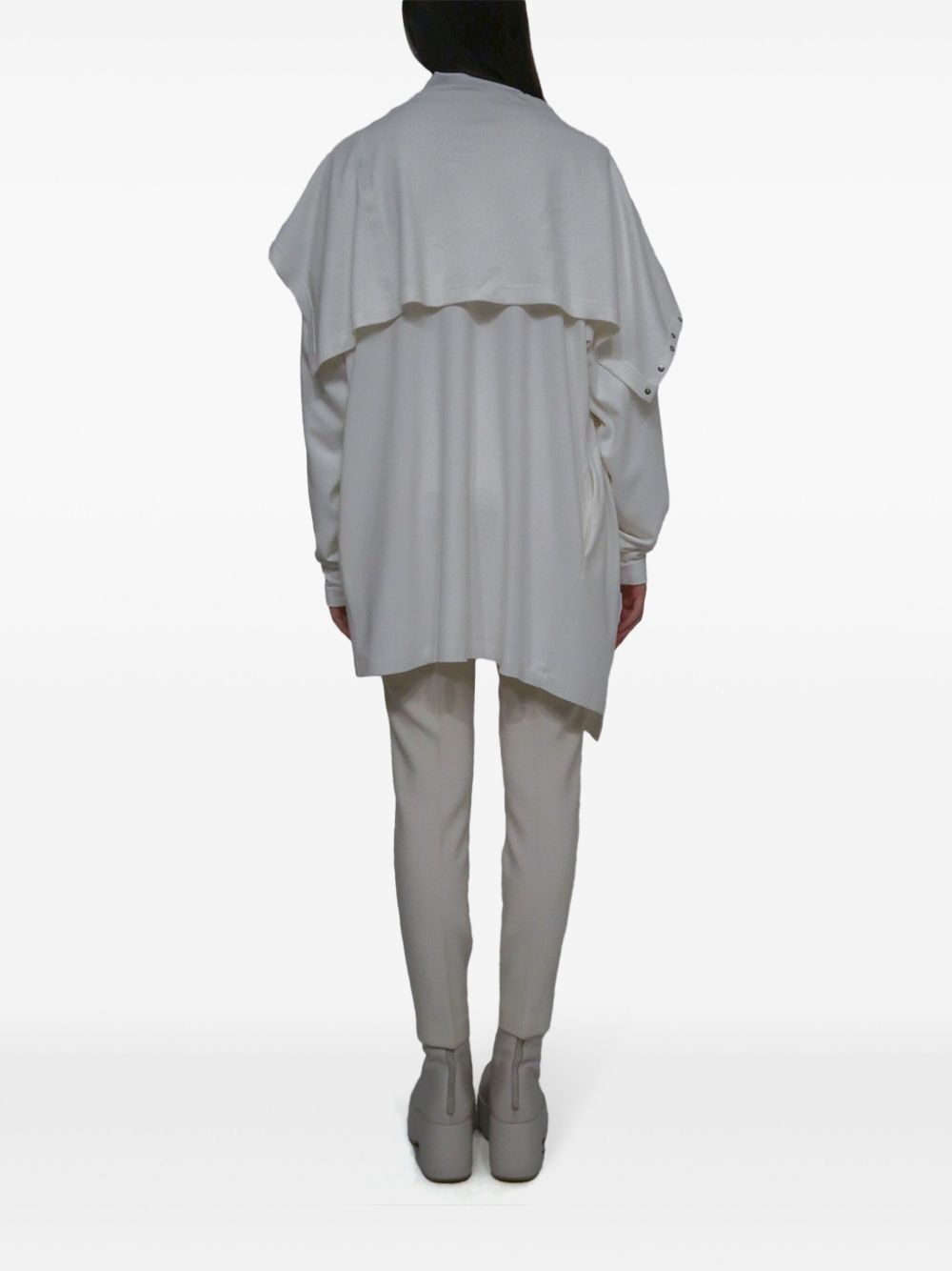 funnel-neck cardigan - 5