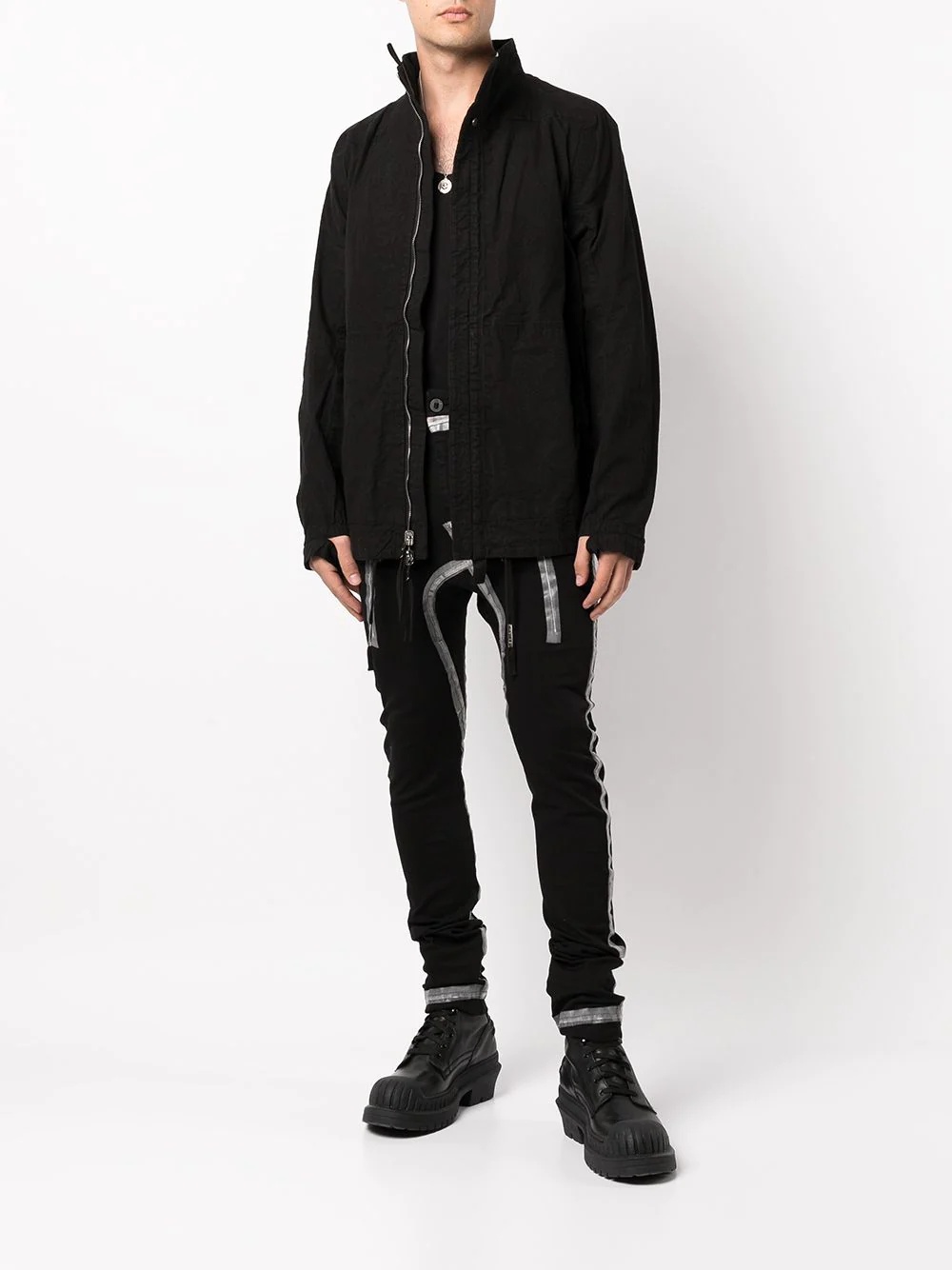 reversible metallic trim zipped jacket - 6