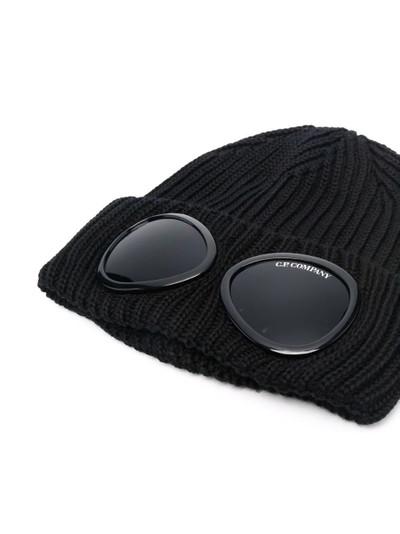 C.P. Company logo-print knitted beanie outlook