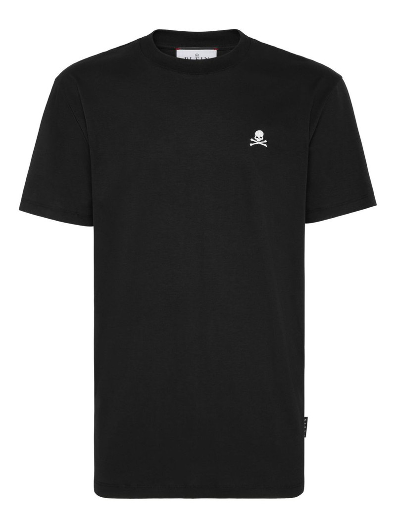 skull-embroidered T-shirt 1