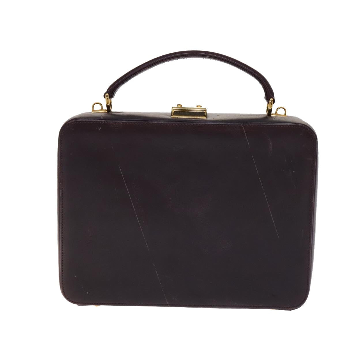 GUCCI Hand Bag Leather Purple Gold - 13
