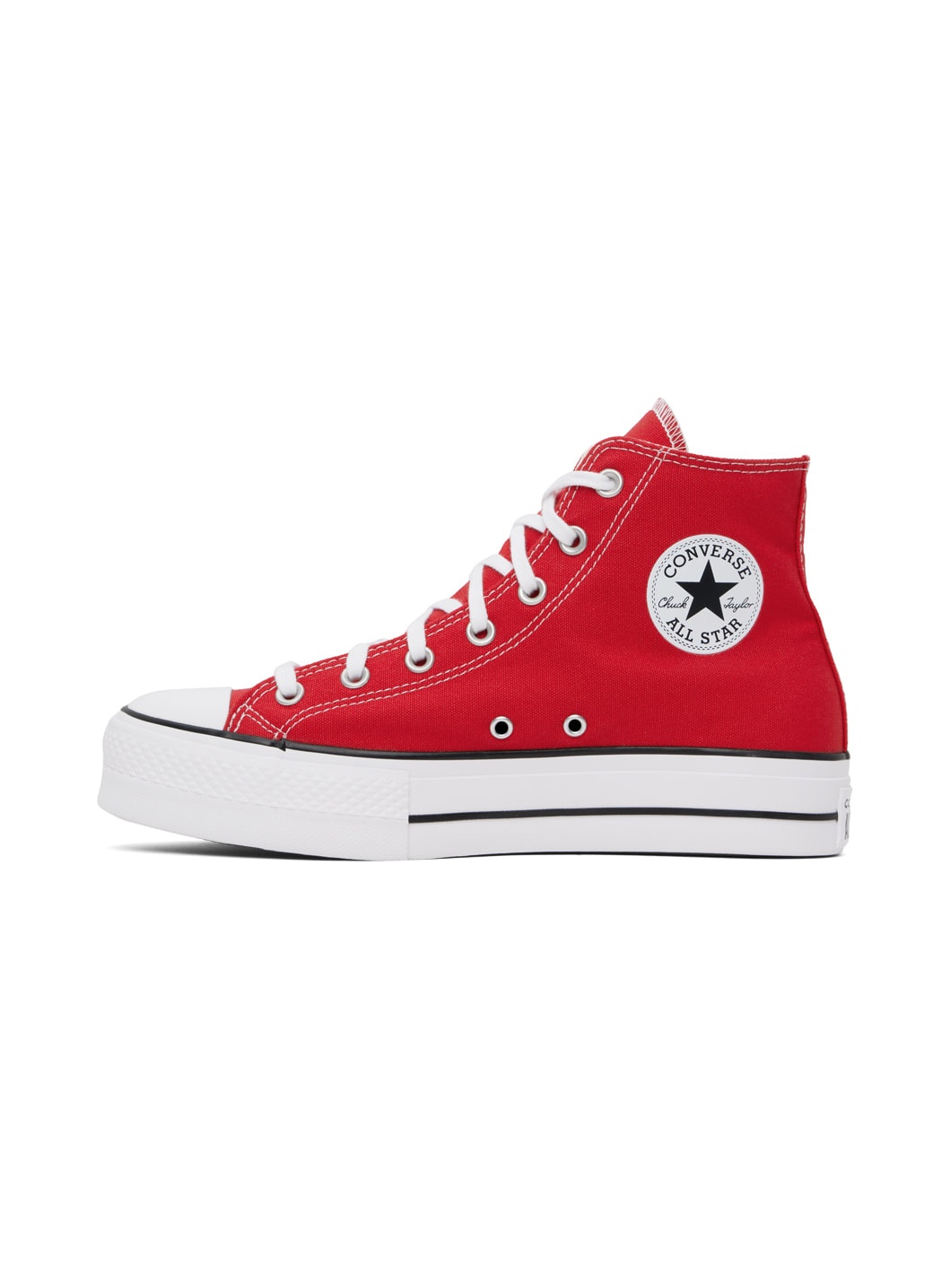 Red Chuck Taylor All Star Lift Hi Sneakers - 3