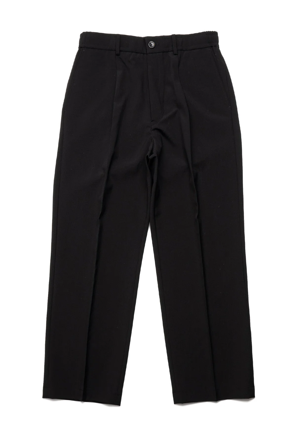Wide Tapered Easy Slacks - Black - 1