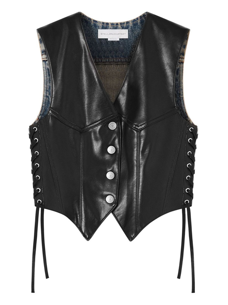 Stella McCartney button lace-up gilet outlook