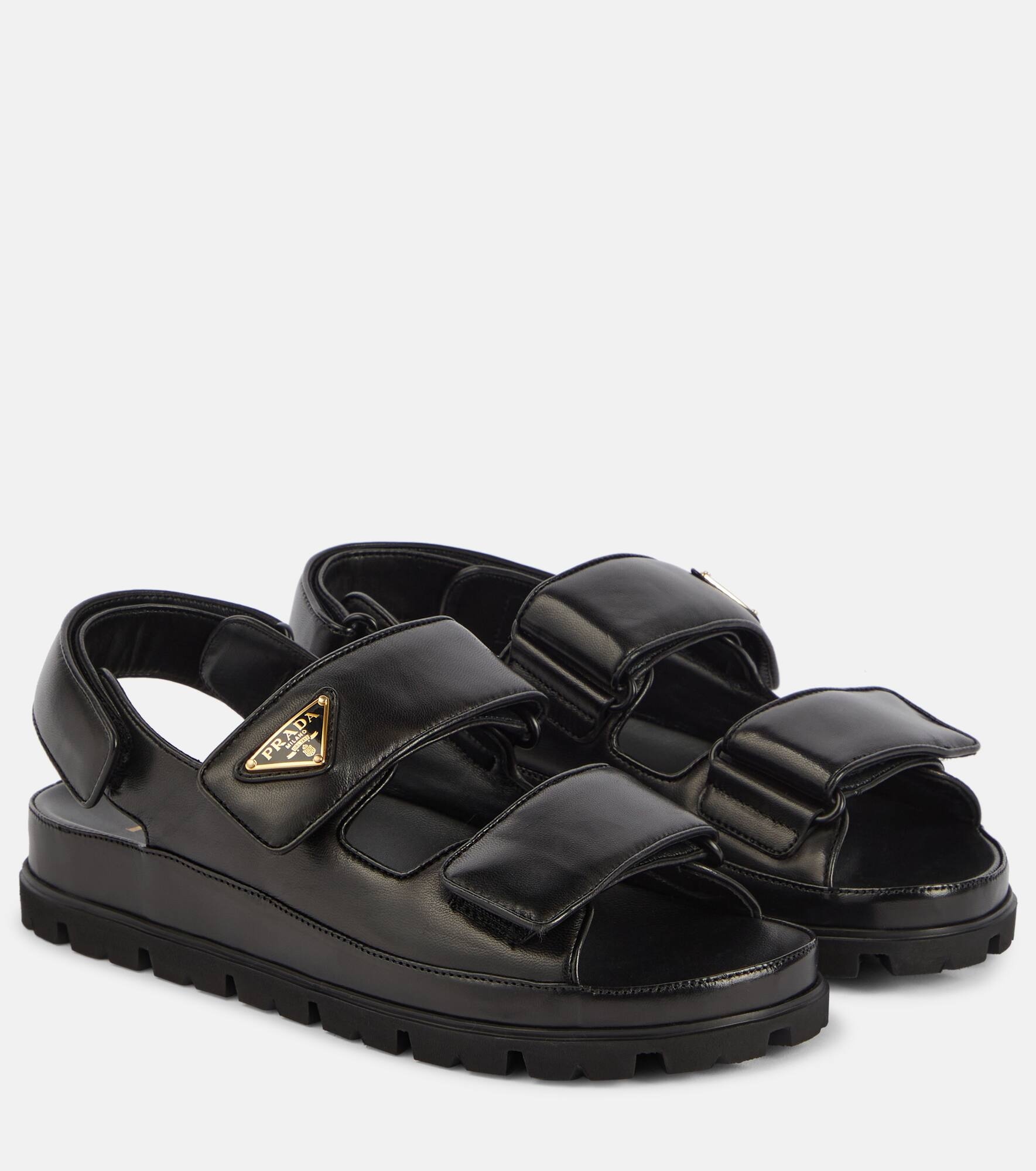 Quilted leather sandals - 1