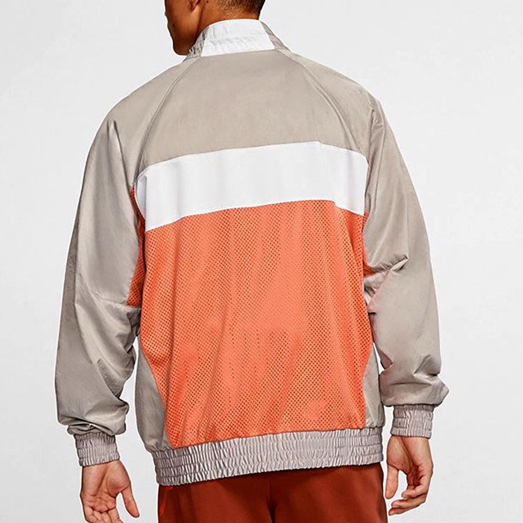 Air Jordan Stand-up Collar Casual Woven Sports Jacket - Orange AV1303-854 - 4
