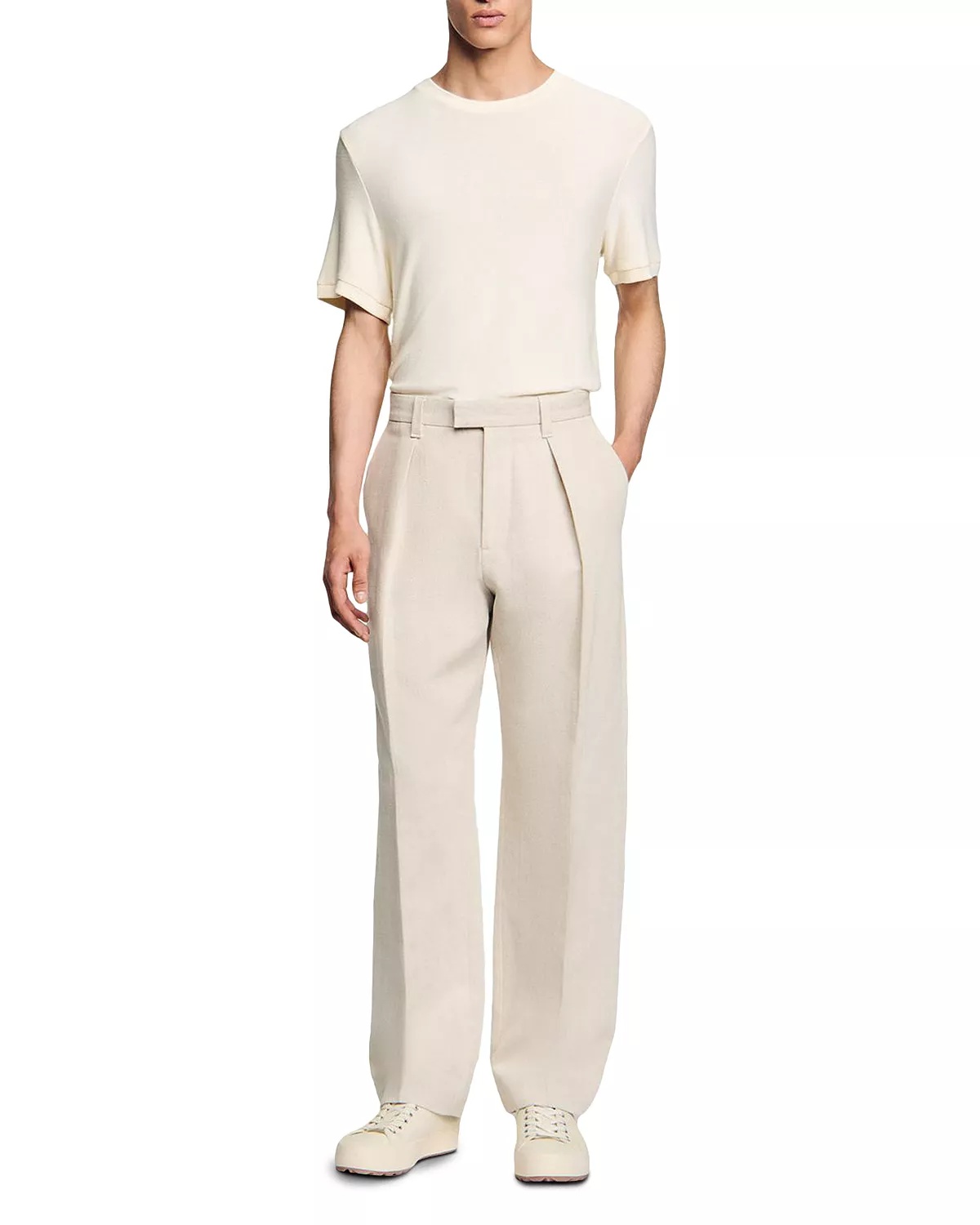 Wide Leg Trousers With Creases - 2