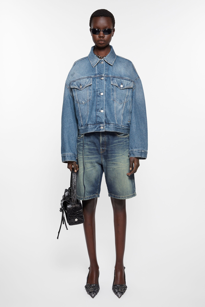 Acne Studios Loose fit denim shorts - Mid Blue outlook
