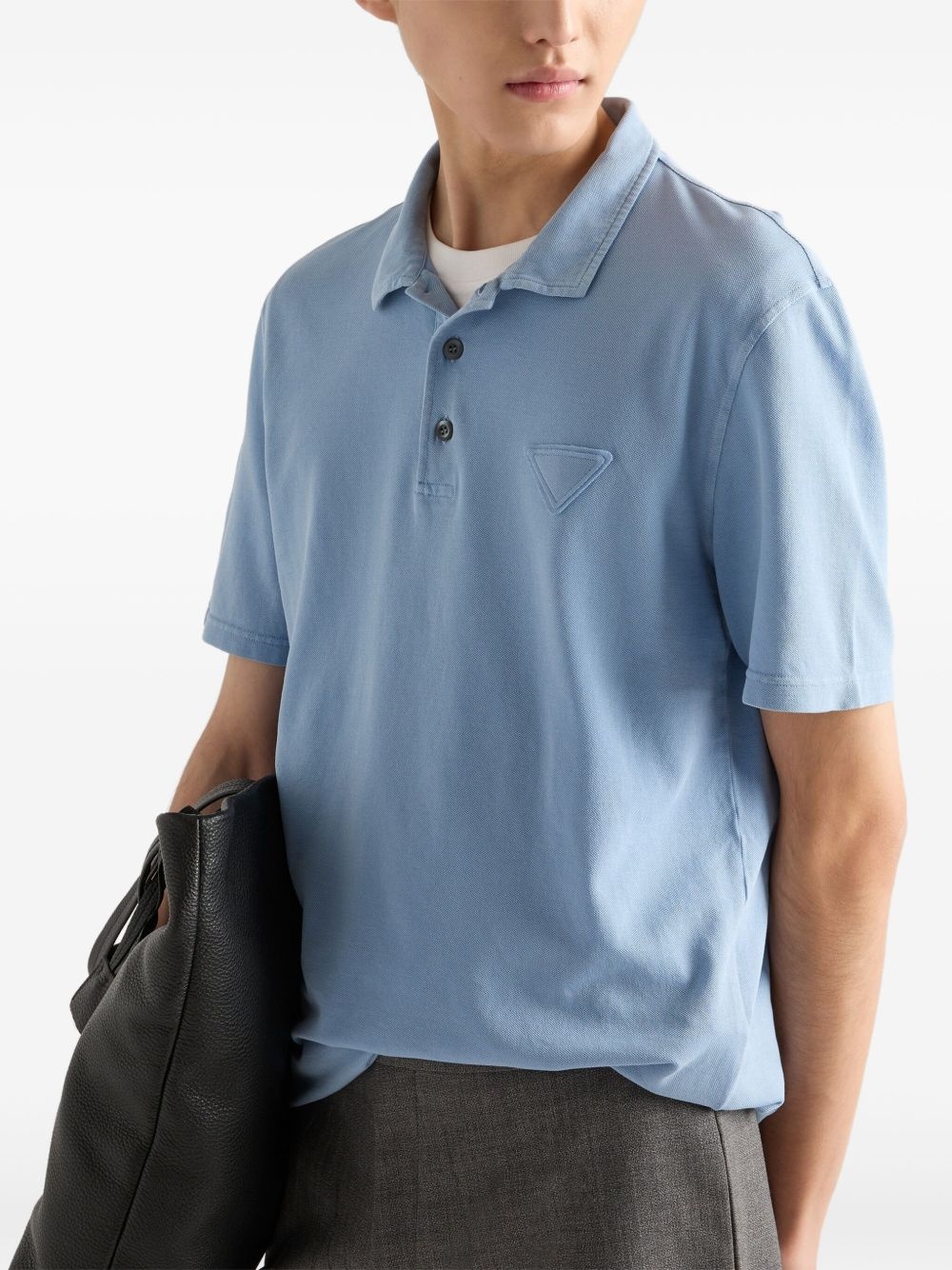 triangle logo polo shirt - 4
