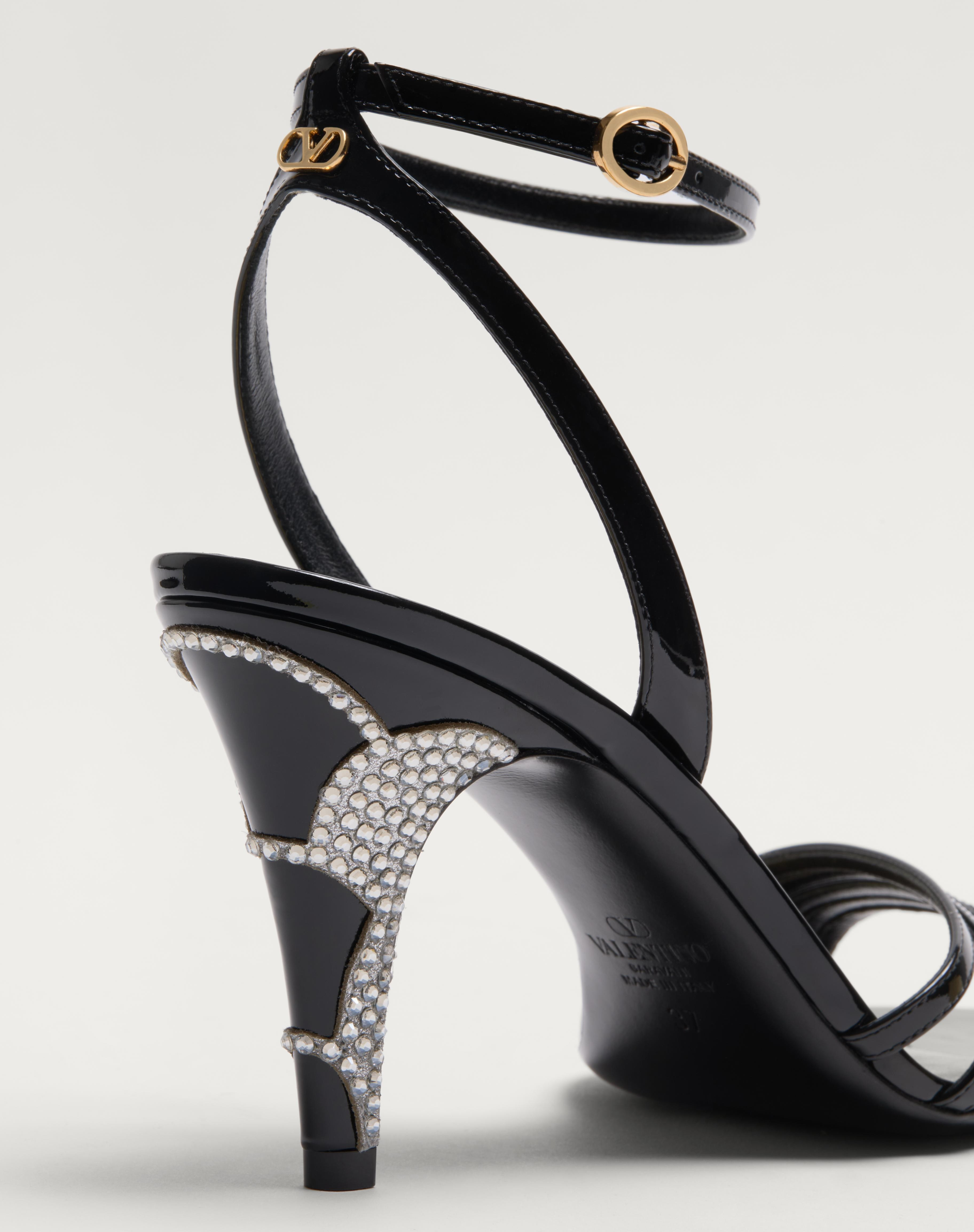 LADYCRUSH PATENT LEATHER SANDAL WITH CRYSTALS 85MM - 4