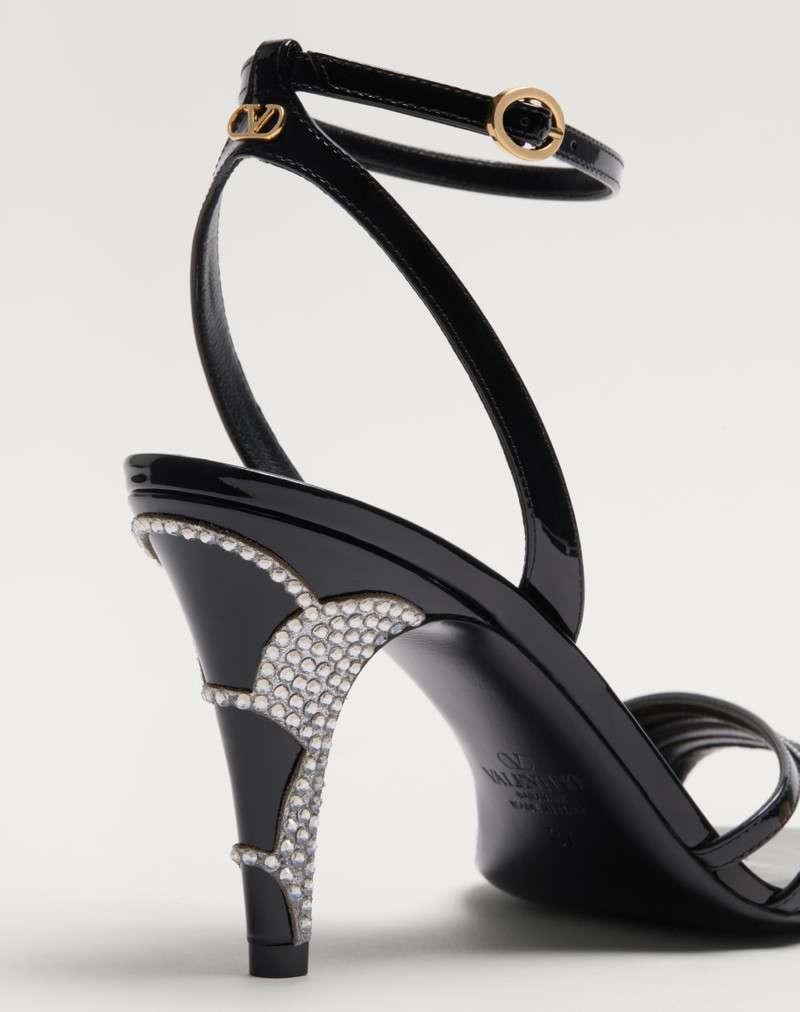 LADYCRUSH PATENT LEATHER SANDAL WITH CRYSTALS 85MM 4