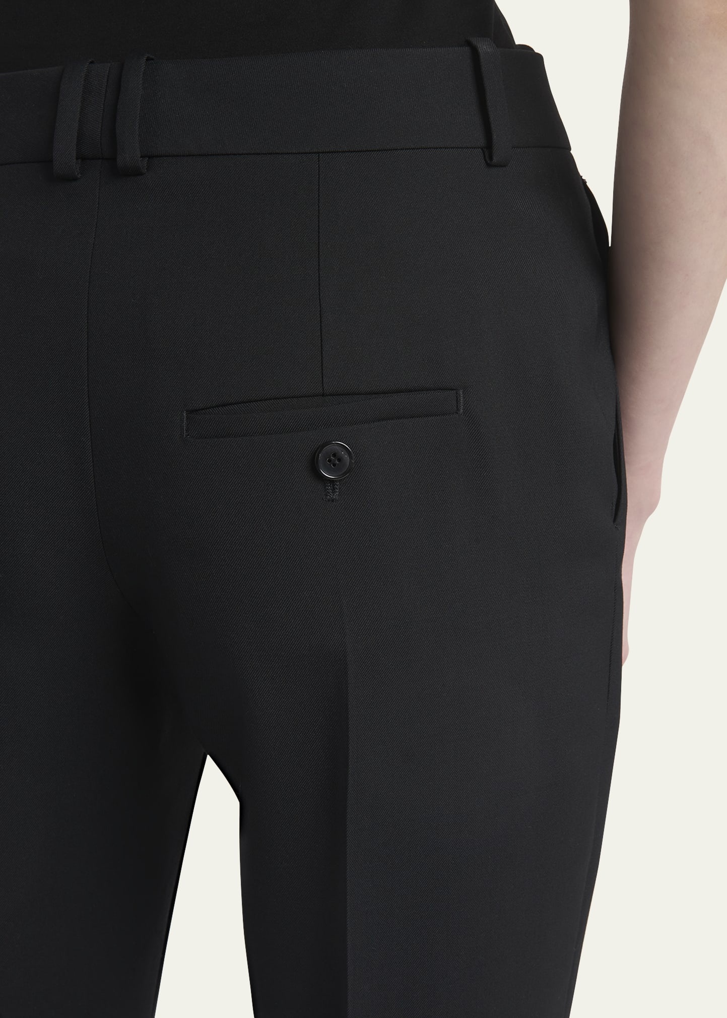 Tailored Cropped Wool Trousers - 5