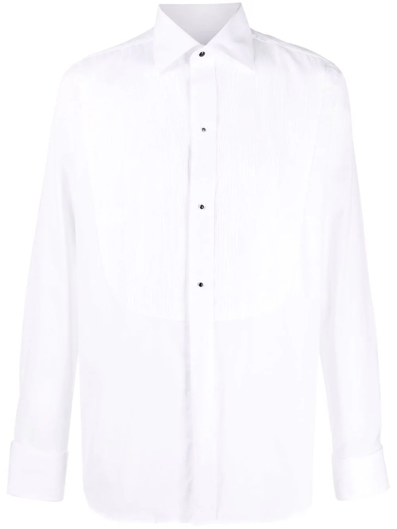 buttoned long-sleeve tuxedo shirt 1