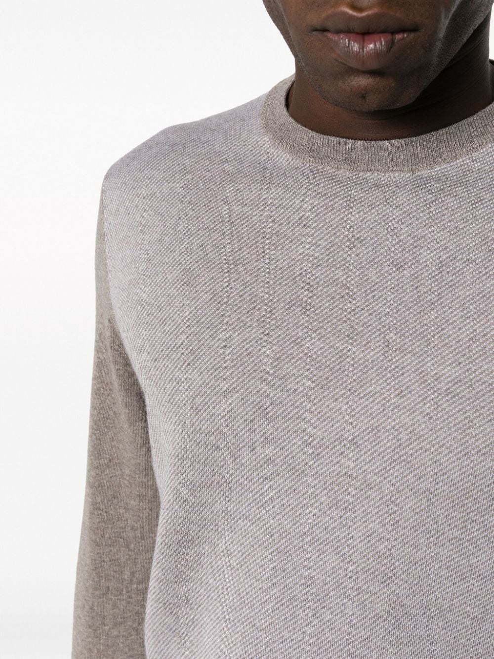 two-tone wool jumper - 5
