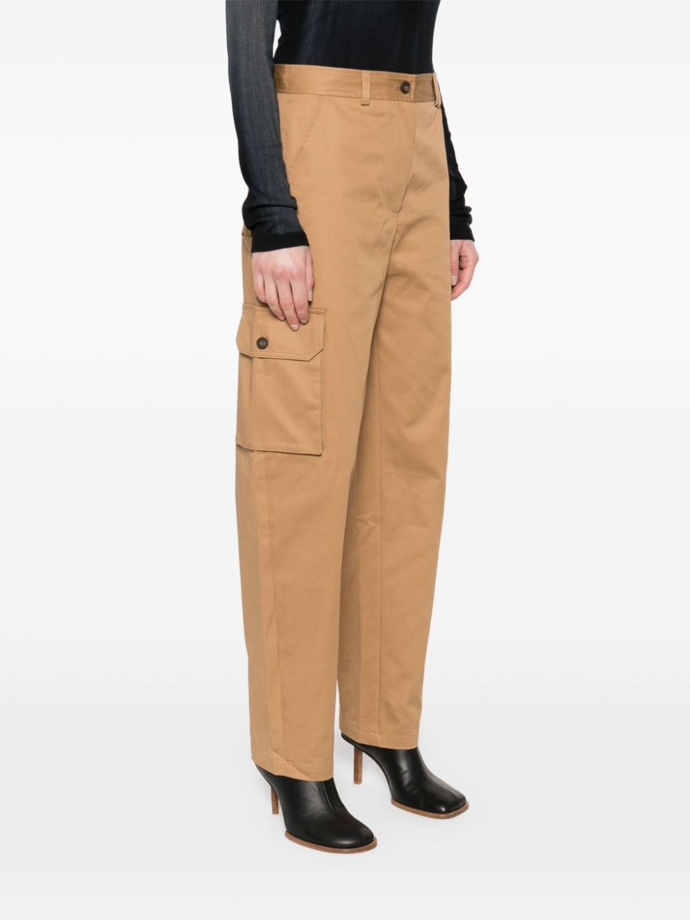 logo-embroidered chinos - 3