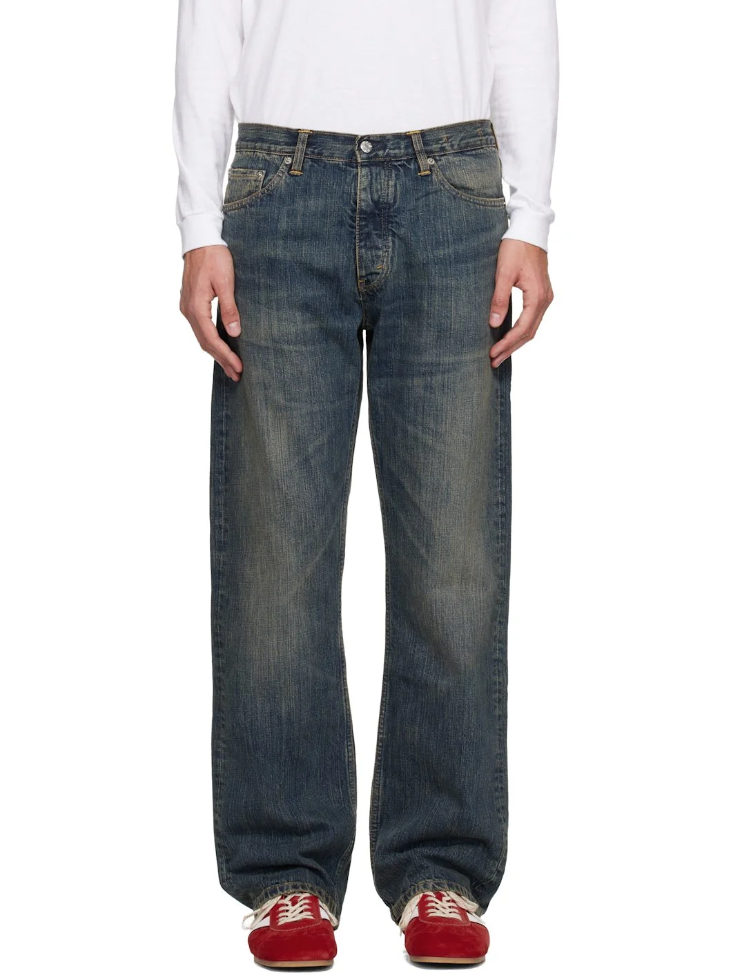 Blue Relaxed Bootcut Rush Jeans - 1